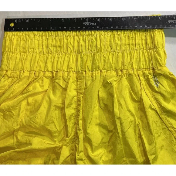FREE PEOPLE MOVEMENT neon yellow high waisted running shorts size LARGE - Picture 7 of 10
